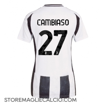 Juventus Andrea Cambiaso #27 Maglia Gara Casa Repliche 2024-25 Donna